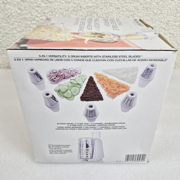 SilverCrest Electric Grater 5in1 Salad Slicer Fruit Cutter Vegetable Cheese Etc - Picture 2 of 8